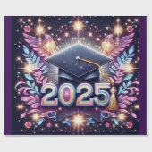 Eleganter Abschluss 2025 Geschenkpapier (Flach)