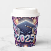 Eleganter Abschluss 2025 Pappbecher (Vorderseite)