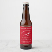 Eleganter Abschluss 2025 Script Modern Bierflaschenetikett (Vorderseite)
