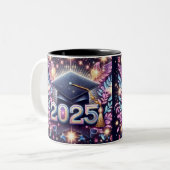 Eleganter Abschluss 2025 Zweifarbige Tasse (Vorderseite Links)
