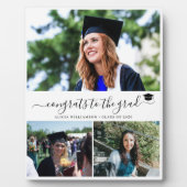 Eleganter Abschluss 3 Foto-Collage-Absolvent Fotoplatte (Vorderseite)