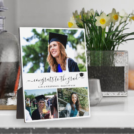Eleganter Abschluss 3 Foto-Collage-Absolvent Fotoplatte
