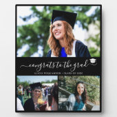 Eleganter Abschluss 3 Foto Schwarz Fotoplatte (Vorderseite)