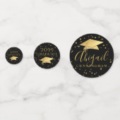 Eleganter Abschluss 3 Fotos - goldene Farbe Konfetti (Vorderseiten)