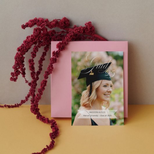 Eleganter Abschluss Ankündigung Mehrere Foto