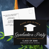 Eleganter Abschluss Black Gold Class 2023 Party Postkarte