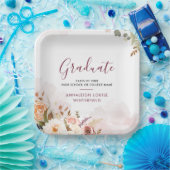 Eleganter Abschluss Bloral Bloom Grad Party Pappteller (Party)