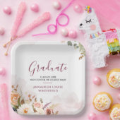 Eleganter Abschluss Bloral Bloom Grad Party Pappteller (Party)