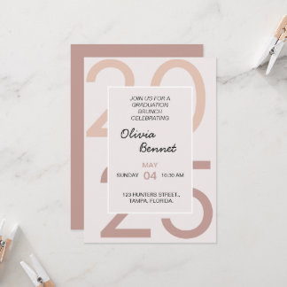 Eleganter Abschluss Brunch Einladung