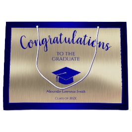 Eleganter Abschluss Class of 2024 Herzlichen Glück Große Geschenktüte