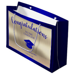 Eleganter Abschluss Class of 2024 Herzlichen Glück Große Geschenktüte