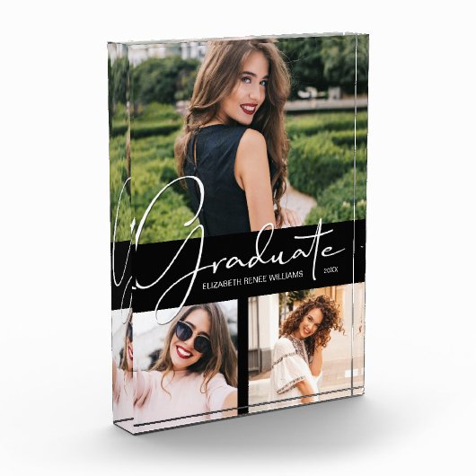 Eleganter Abschluss Collage Keepake Fotoblock (Links)