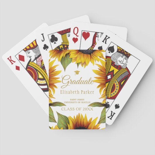 Eleganter Abschluss der Abschlussklasse bevorzugt Spielkarten (Rückseite)