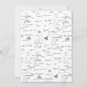 Eleganter Abschluss der White Mathe Graduate High Einladung (Rückseite)