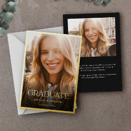 Eleganter Abschluss des modernen Fotos Folieneinladung