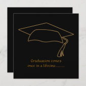 Eleganter Abschluss Einladung (Vorne/Hinten)