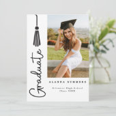 Eleganter Abschluss Einladung (Stehend Vorderseite)