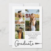 Eleganter Abschluss Einladung (Rückseite)