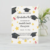 eleganter Abschluss Einladung (Stehend Vorderseite)