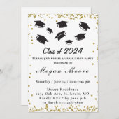 Eleganter Abschluss Einladung (Vorne/Hinten)