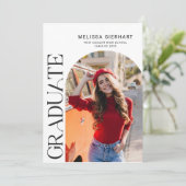 Eleganter Abschluss Foto 2025 Uni Grad Ankündigung (Stehend Vorderseite)