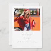 Eleganter Abschluss Foto 2025 Uni Grad Ankündigung (Rückseite)