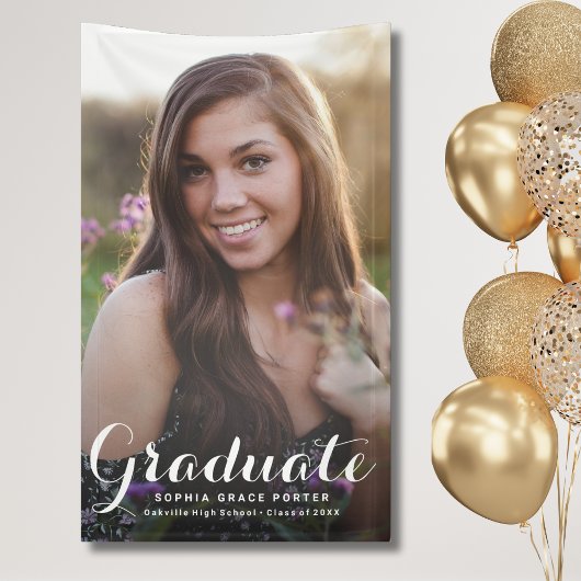 Eleganter Abschluss Foto Grad Party Banner