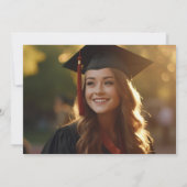 Eleganter Abschluss Foto Jahr Glitzer Einladung (Rückseite)