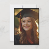 Eleganter Abschluss Foto Jahr Glitzer Einladung (Rückseite)