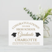 Eleganter Abschluss für benutzerdefinierte Skripte Einladung (Stehend Vorderseite)