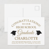 Eleganter Abschluss für benutzerdefinierte Skripte Postkarte (Vorne/Hinten)