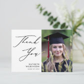 Eleganter Abschluss für Minimalistisches Foto mit Dankeskarte (Stehend Vorderseite)