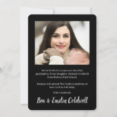 Eleganter Abschluss für modernes Script-Foto Ankündigung (Rückseite)