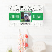 Eleganter Abschluss Glückwunsch Foto Grün Banner (Insitu)