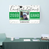 Eleganter Abschluss Glückwunsch Foto Grün Banner (Messeveranstaltung)