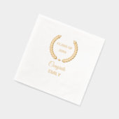 Eleganter Abschluss "Glückwunschs" Servietten Mit Folie (Links)