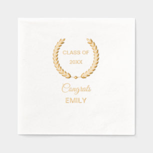 Eleganter Abschluss "Glückwunschs" Servietten Mit Folie