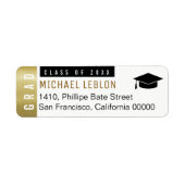 Eleganter Abschluss Gold Schwarz-weiß Grad (Vorne)