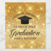 Eleganter Abschluss Goldgräber Weinetikett (Einzelnes Label)