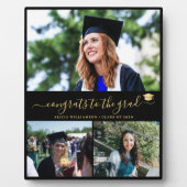 Eleganter Abschluss grad 3 Foto Collage Gold schwa Fotoplatte (Vorderseite)