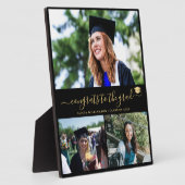 Eleganter Abschluss grad 3 Foto Collage Gold schwa Fotoplatte (Seite)