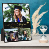 Eleganter Abschluss grad 3 Foto Collage Gold schwa Fotoplatte (Seite)