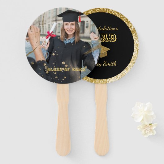 eleganter Abschluss Hand Fan Fächer (Vorne und Hinten)