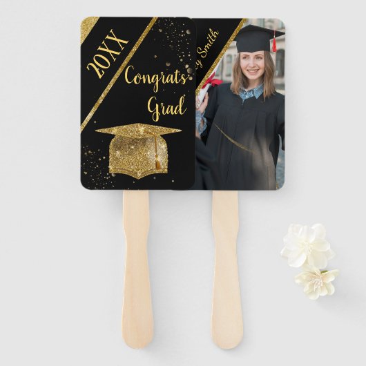 eleganter Abschluss Hand Fan Fächer (Vorne und Hinten)