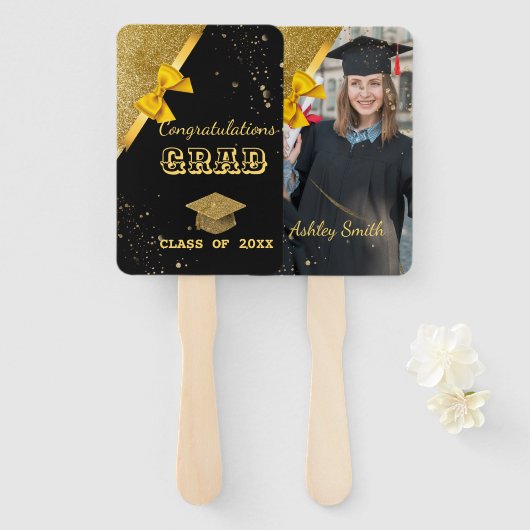 eleganter Abschluss Hand Fan Fächer (Vorne und Hinten)
