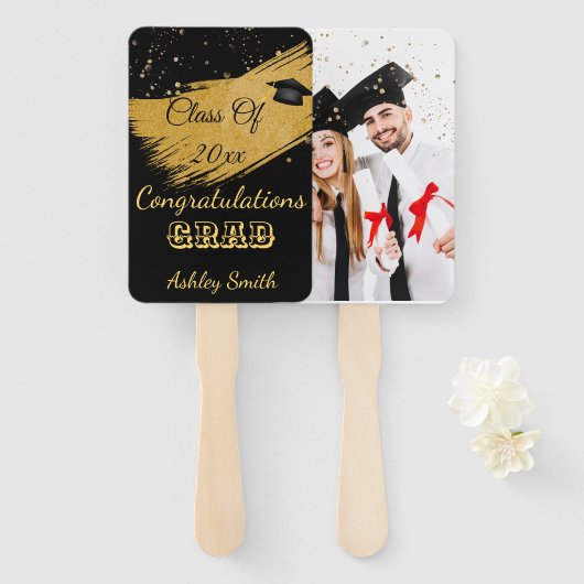 eleganter Abschluss Hand Fan Fächer (Vorne und Hinten)