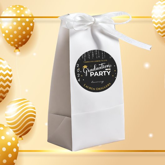 Eleganter Abschluss Jahr Glitzer Runder Aufkleber