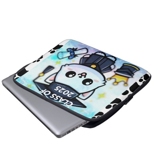 Eleganter Abschluss Kitty Laptopschutzhülle (Vorne Knopf)