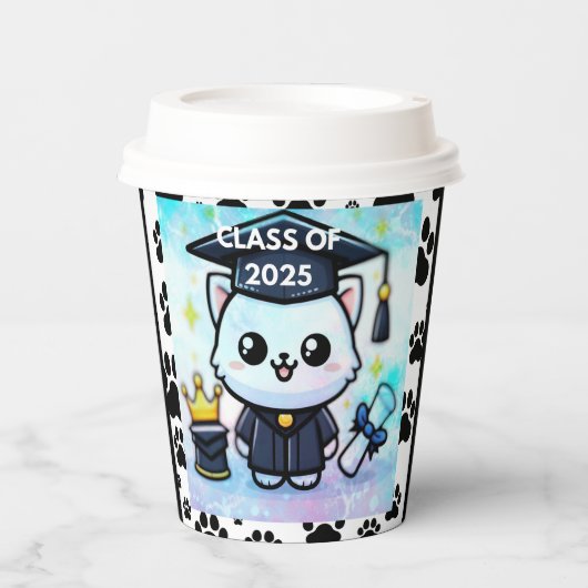 Eleganter Abschluss Kitty Pappbecher (Vorderseite)