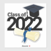 Eleganter Abschluss-Klasse personalisiert Aufkleber (Blatt)